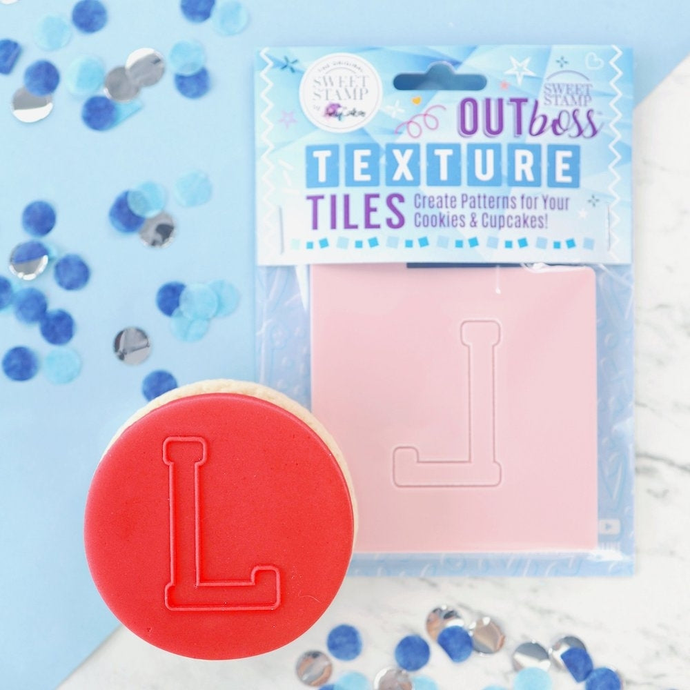 Sweet Stamp Monogram Varsity Letters - OUTboss Texture Tile