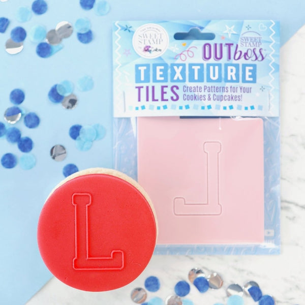 Sweet Stamp Monogram Varsity Letters - OUTboss Texture Tile
