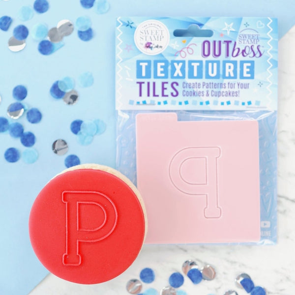 Sweet Stamp Monogram Varsity Letters - OUTboss Texture Tile