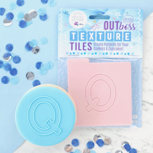 Sweet Stamp Monogram Varsity Letters - OUTboss Texture Tile