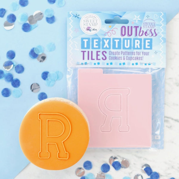 Sweet Stamp Monogram Varsity Letters - OUTboss Texture Tile