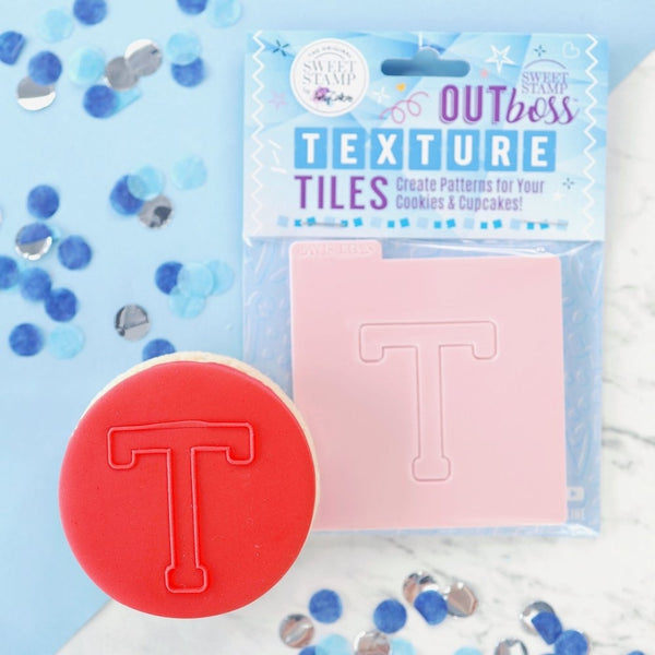 Sweet Stamp Monogram Varsity Letters - OUTboss Texture Tile