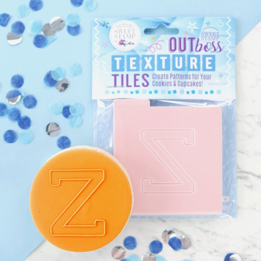 Sweet Stamp Monogram Varsity Letters - OUTboss Texture Tile