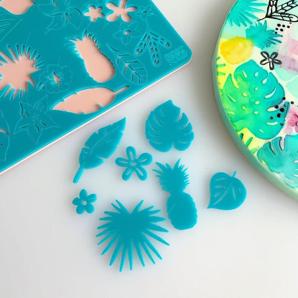 Sweet Stamp Tropical Vibes Embossing Set By Sweetbakes