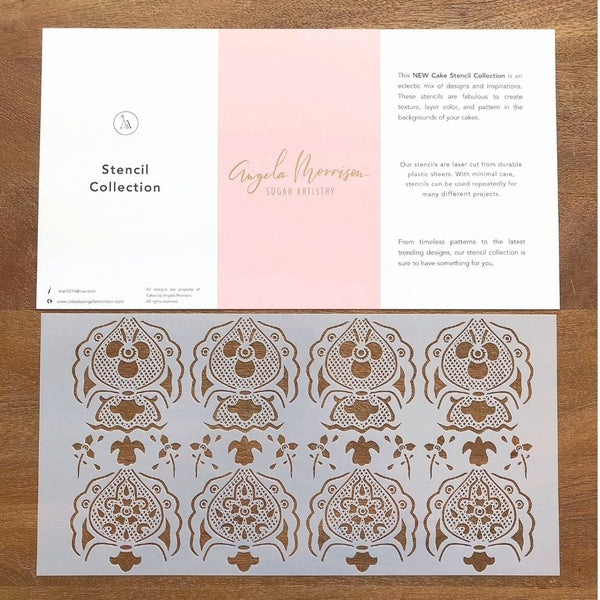 Angela Morrison White Dove - Lace Stencil Collection