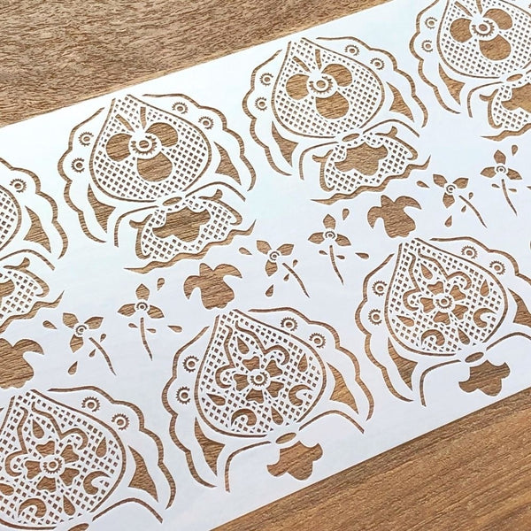 Angela Morrison White Dove - Lace Stencil Collection