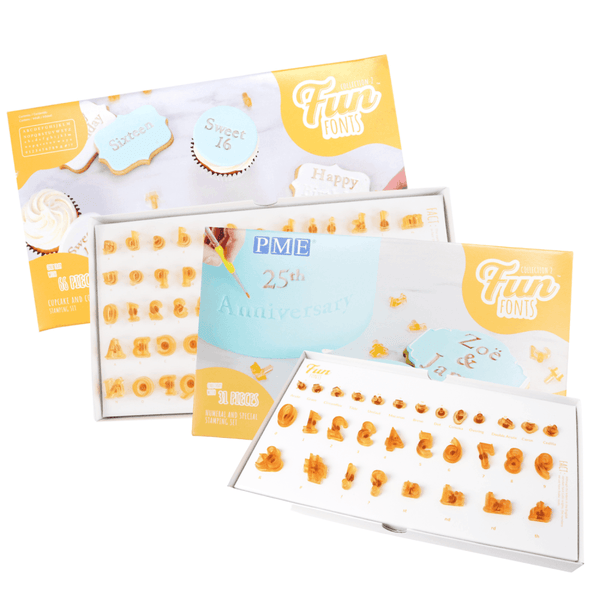 PME Fun Fonts Bundle - Numerals & Special Characters Collection 2 + Cupcakes & Cookies Collection 2