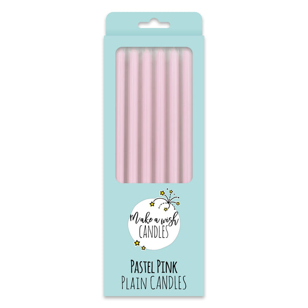 Make A Wish Tall Pastel Pink Candles x 6