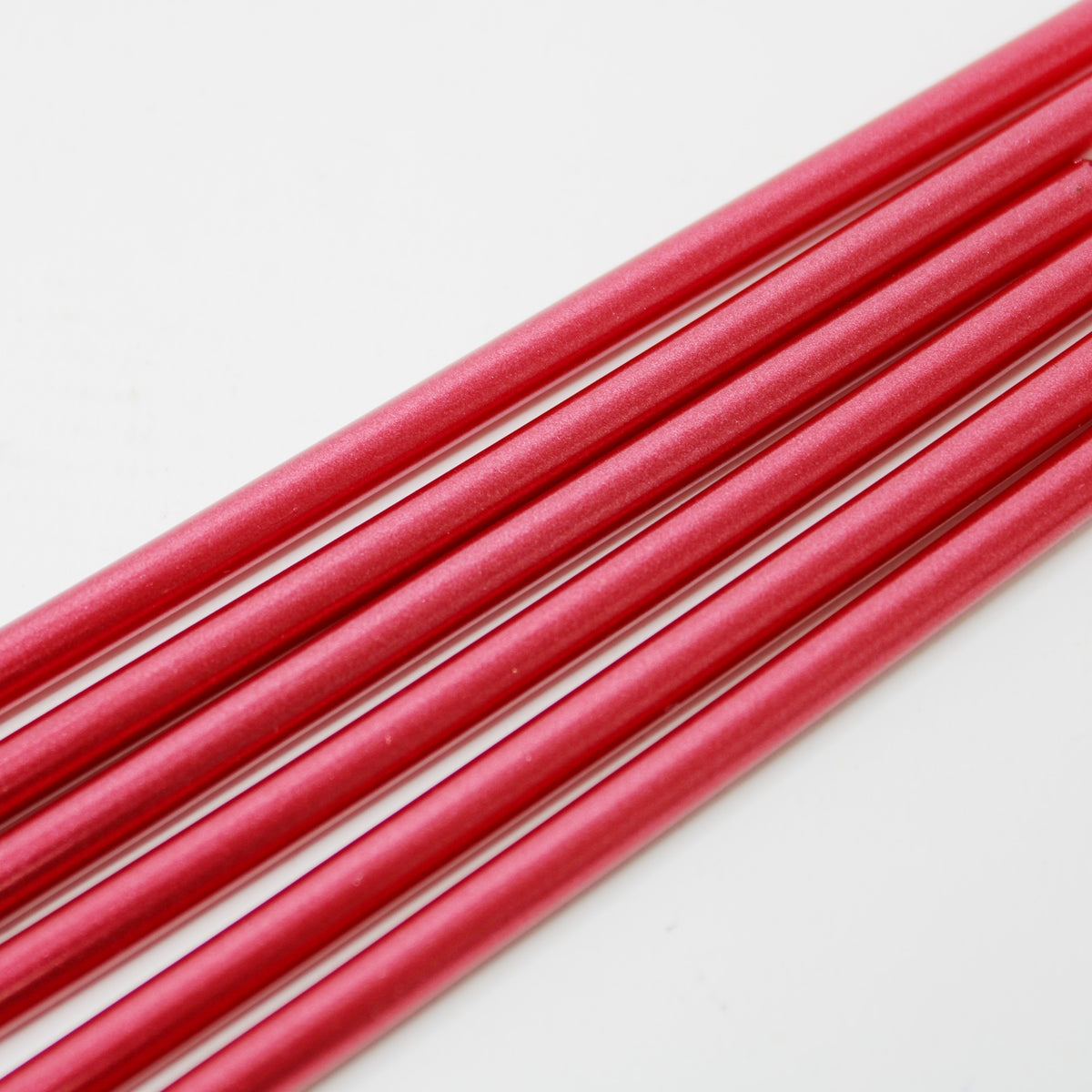 Make A Wish Tall Red Metallic Candles x 6