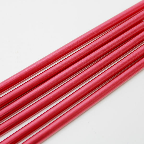Make A Wish Tall Red Metallic Candles x 6