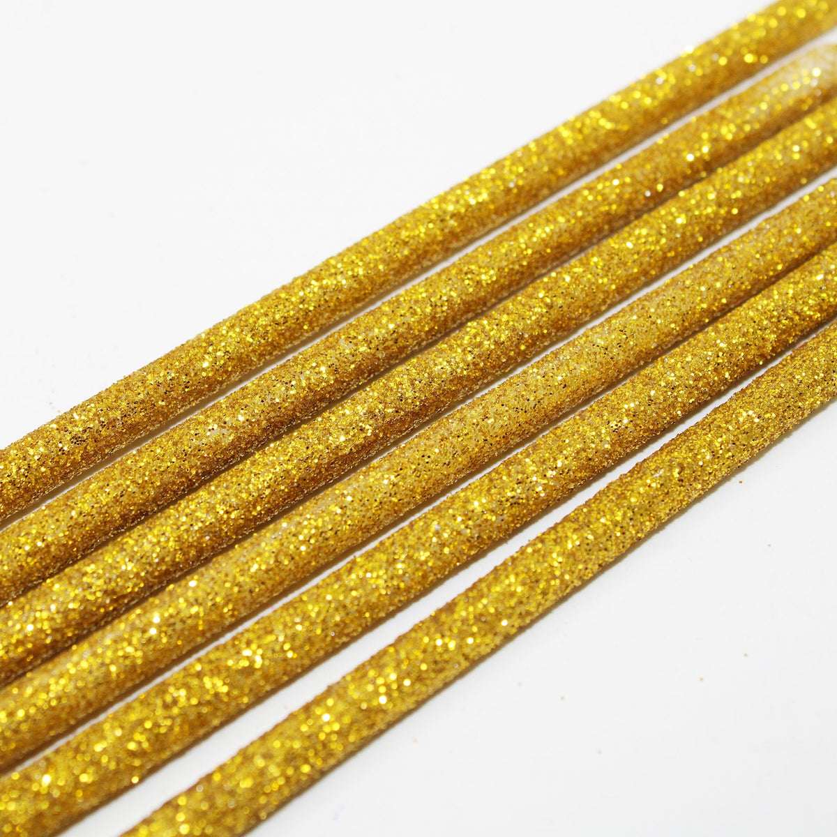 Make A Wish Tall Gold Glitter Candles x 6