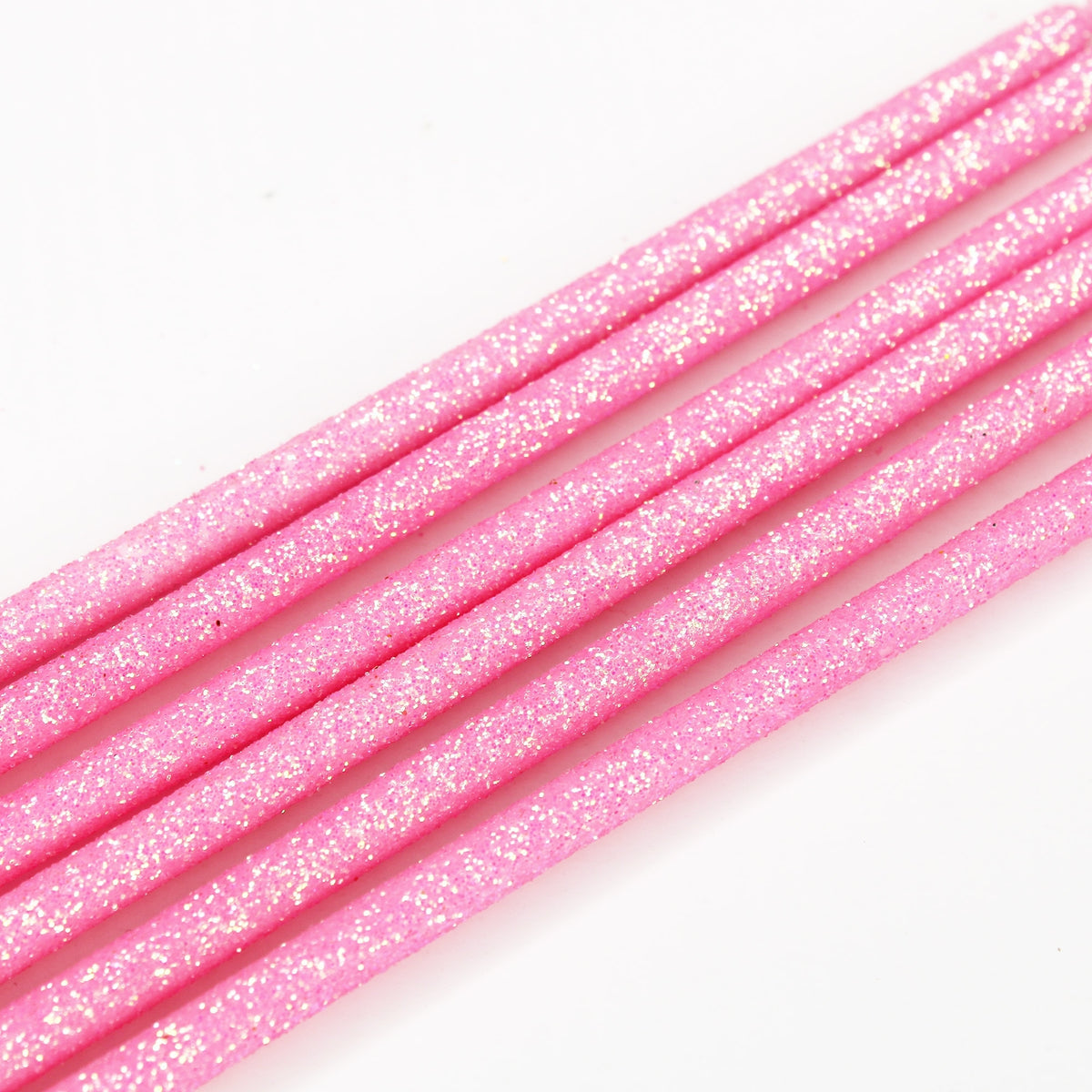 Make A Wish Tall Hot Pink Glitter Candles x 6
