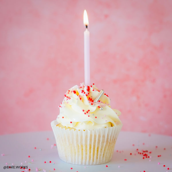 Make A Wish Tall Pastel Pink Candles x 6
