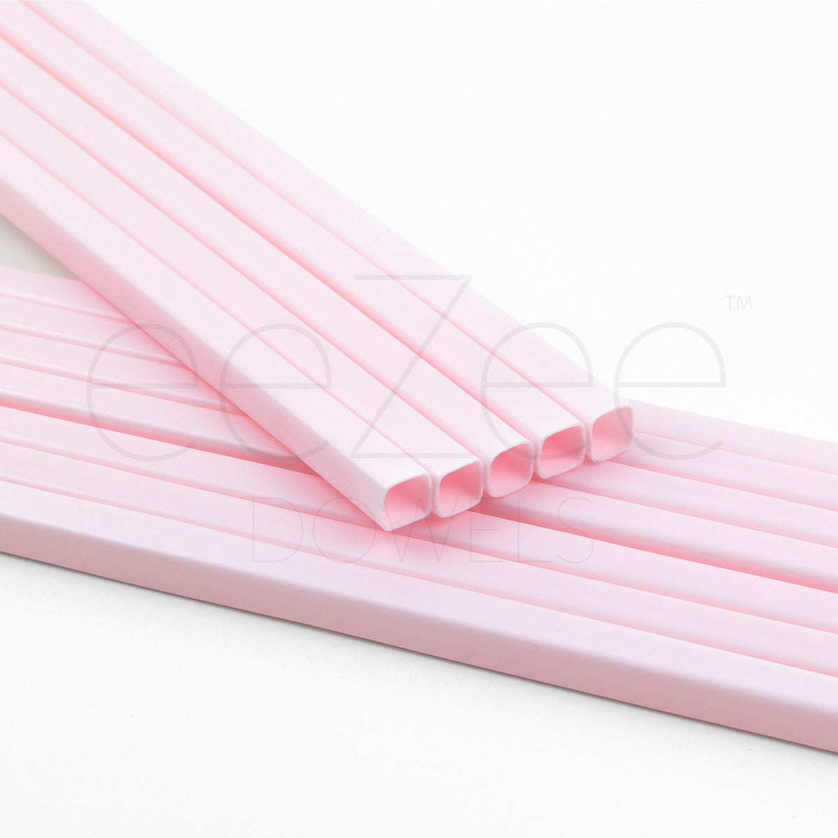 eeZee Dowels 12" Pink Square Dowels - Pack of 4