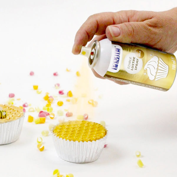 PME Gold Edible Lustre Spray Icing Colouring