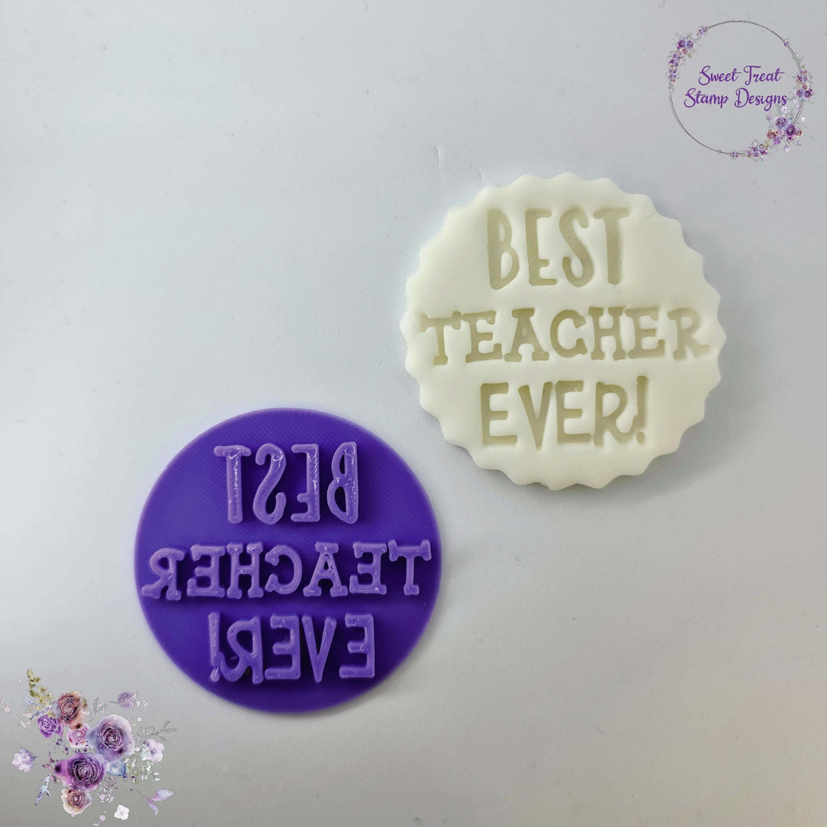Sweet Treat Stamps Best Teacher Ever - Embossing Stamp