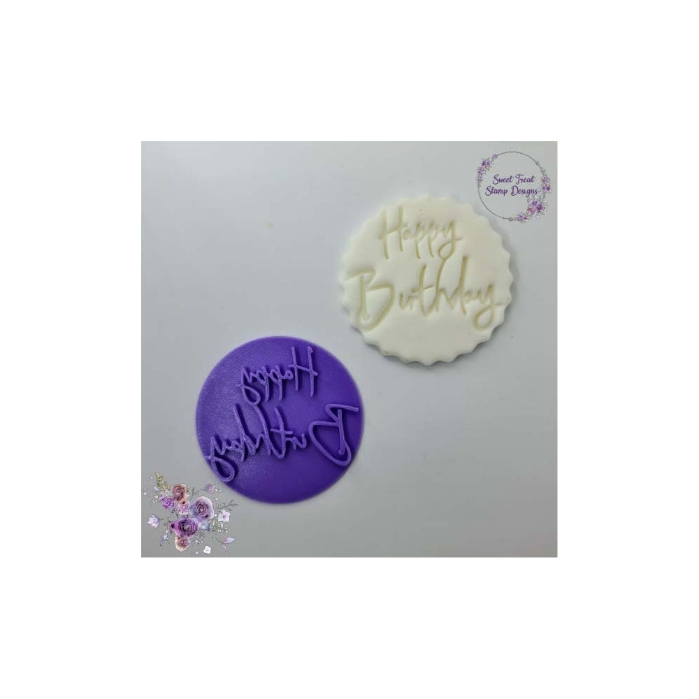Sweet Treat Stamps Happy Birthday Style 1 - Embossing Stamp