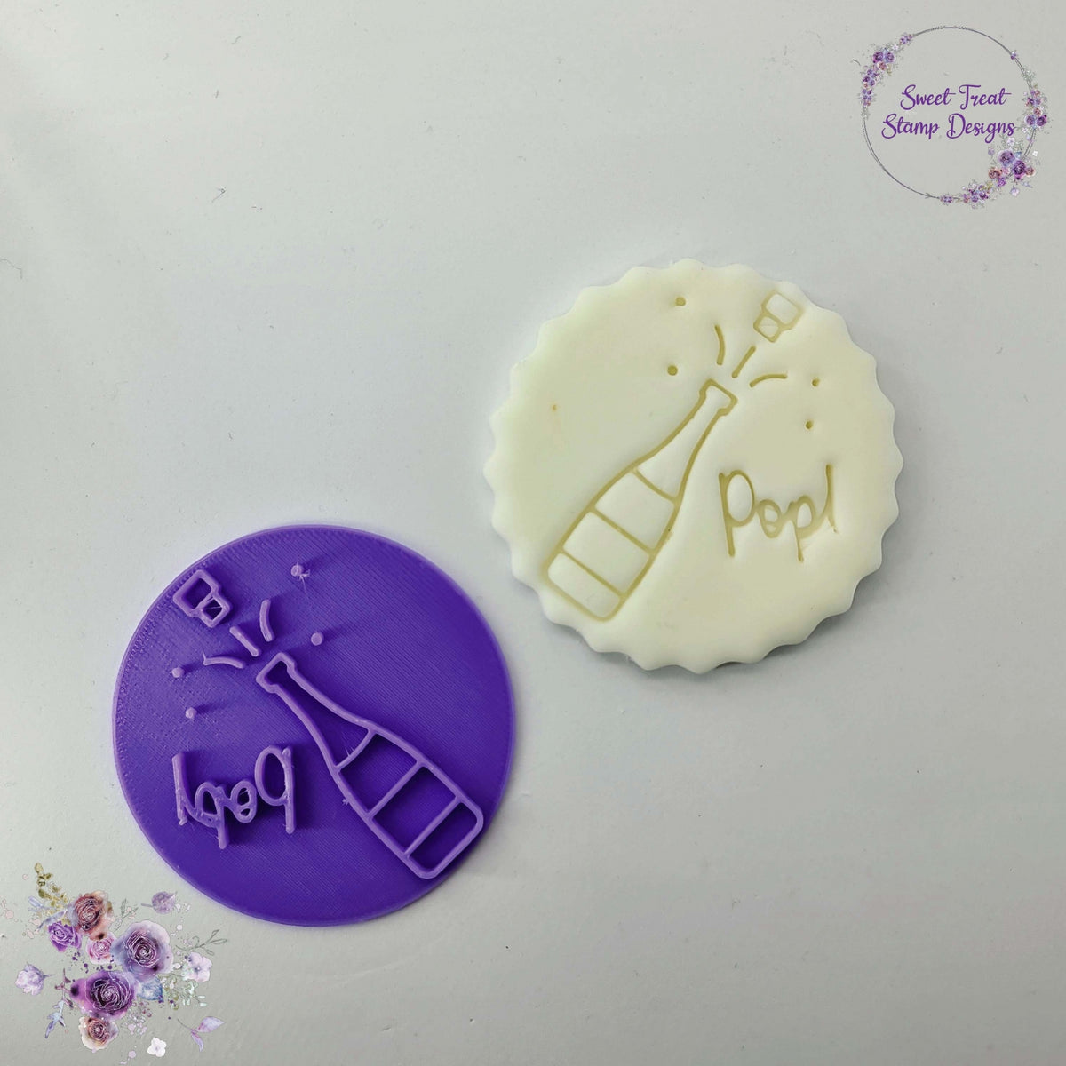 Sweet Treat Stamps Pop! With Bottle - Embossing Stamp