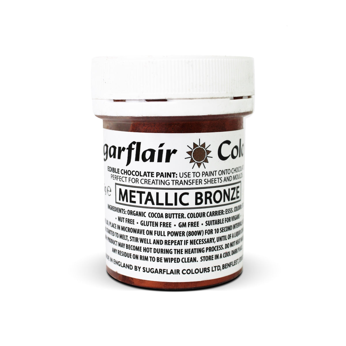 Sugarflair Lustre Chocolate Paint 35g - Metallic Bronze