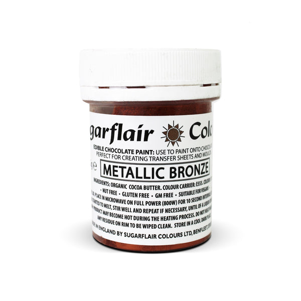 Sugarflair Lustre Chocolate Paint 35g - Metallic Bronze