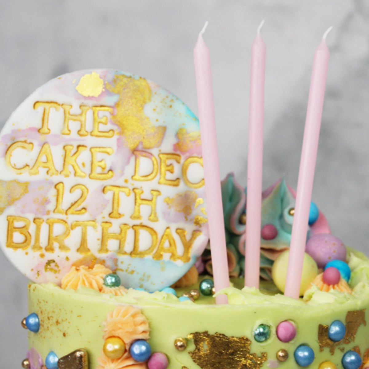 Make A Wish Tall Pastel Pink Candles x 6