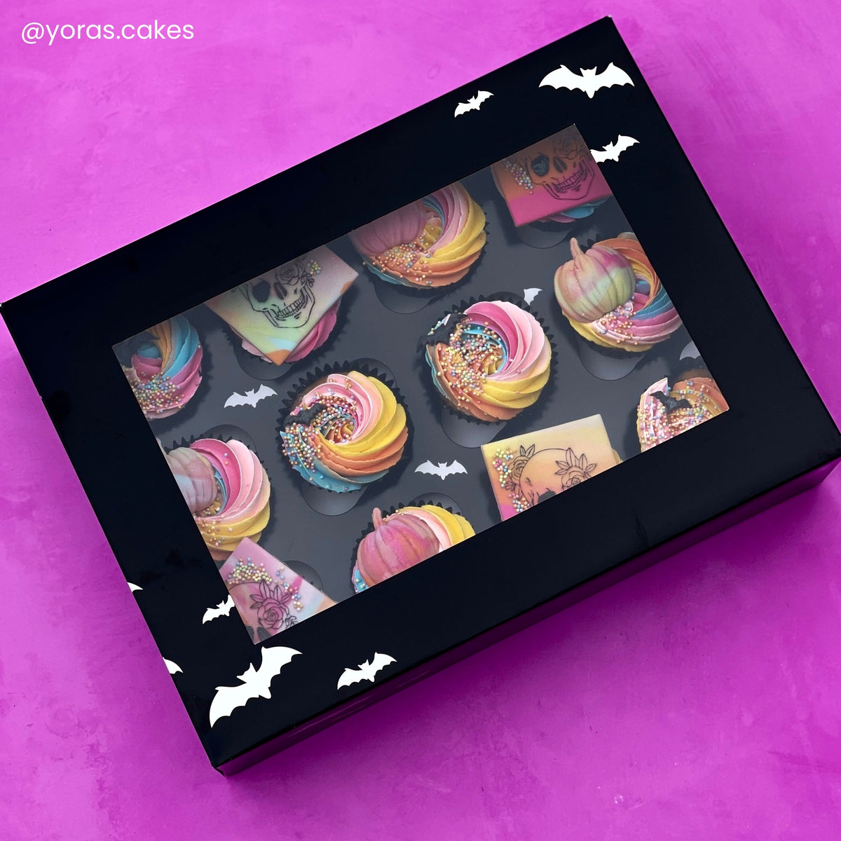 Simply Making Halloween Bat Satin Cupcake Box