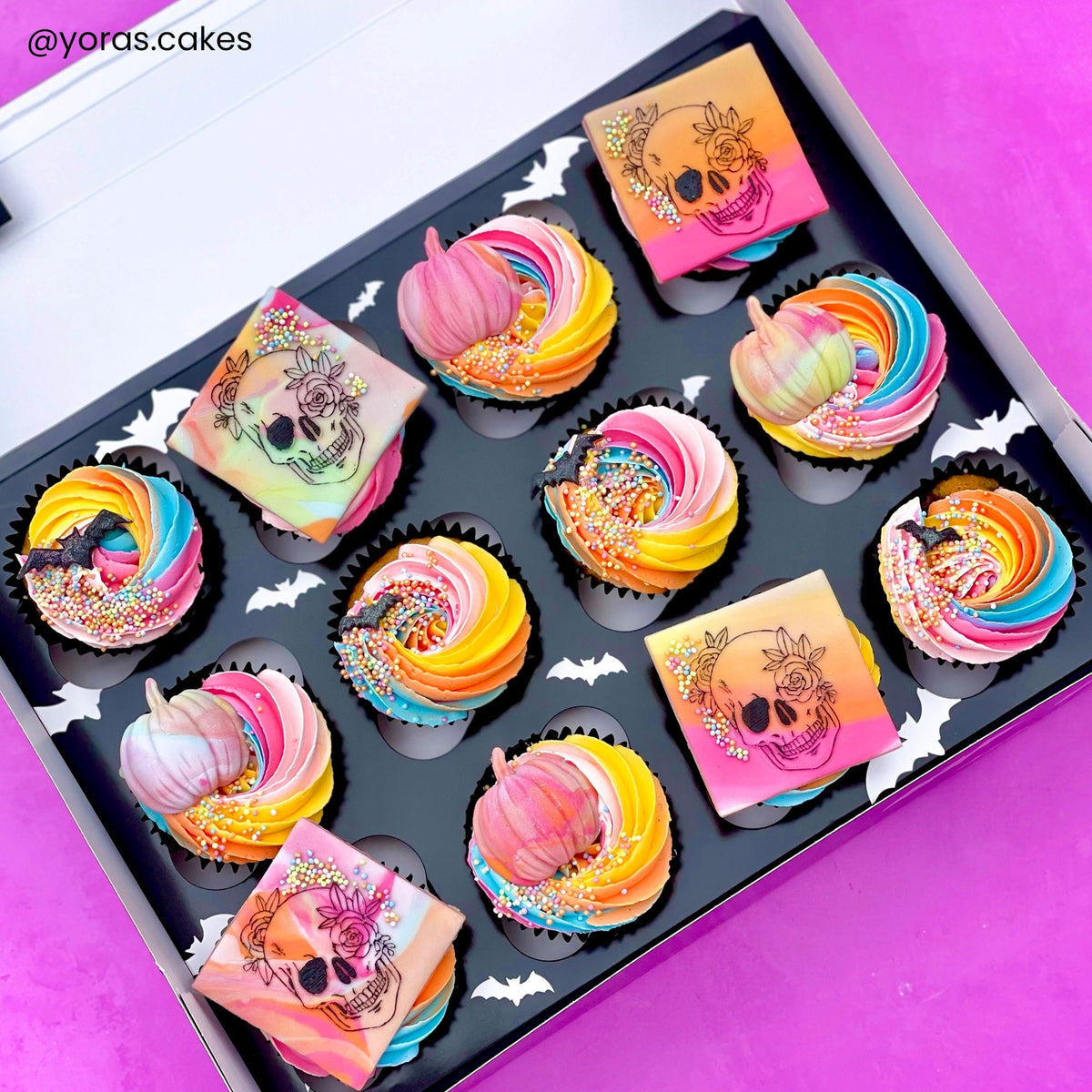 Simply Making Halloween Bat Satin Cupcake Box