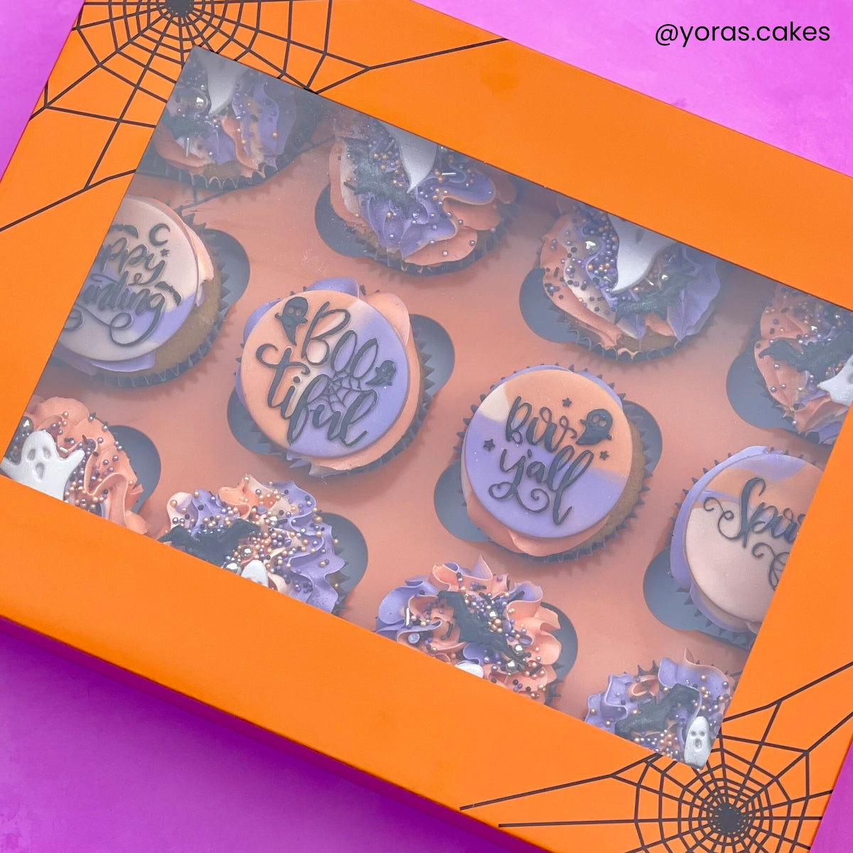 Simply Making Halloween Cobweb Satin Cupcake Box