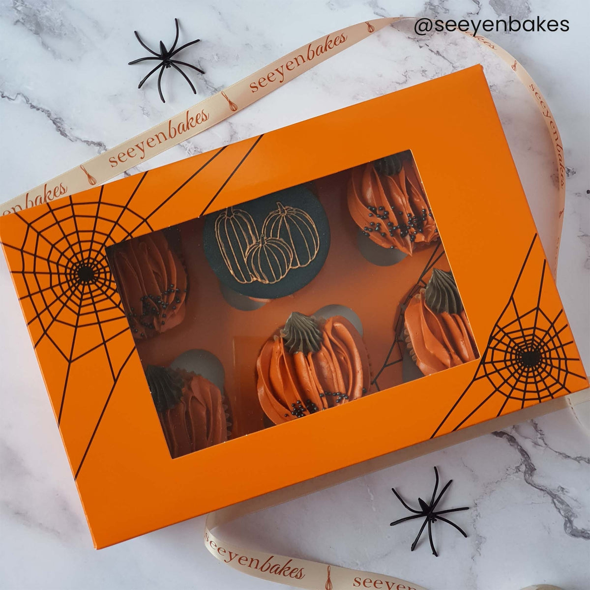 Simply Making Halloween Cobweb Satin Cupcake Box