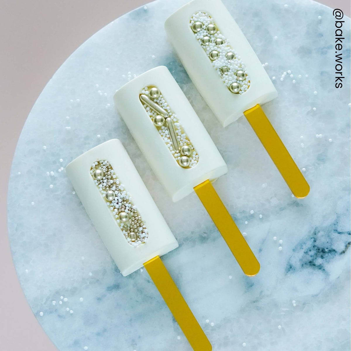 Make A Wish Metallic Cakesicle Sticks x 12 - Gold