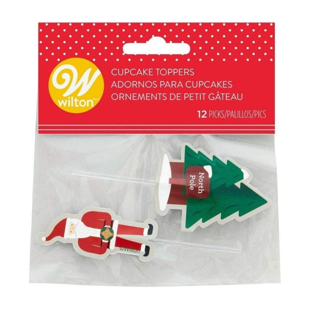 Wilton Santa & Signpost Picks x 12