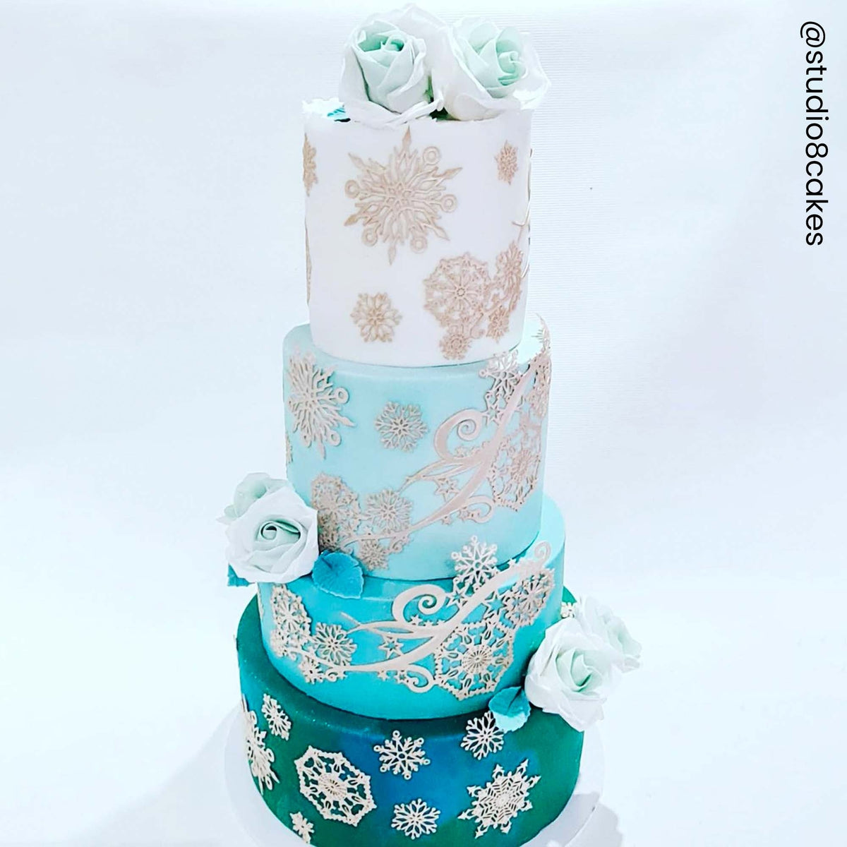 Cake Lace Frozen Crystal - 3D Large Lace Strip Mat