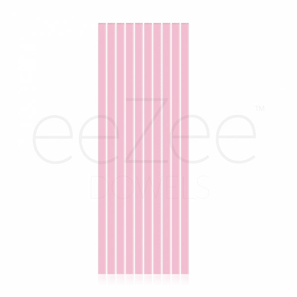 eeZee Dowels 12" Pink Square Dowels - Pack of 4