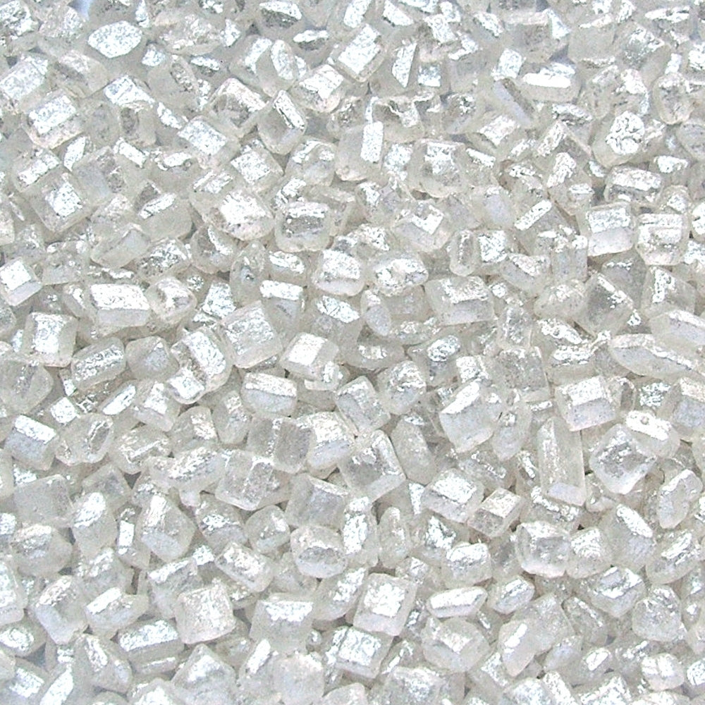 Quality Sprinkles Pearlised White Sparkling Sugar Crystals 100g