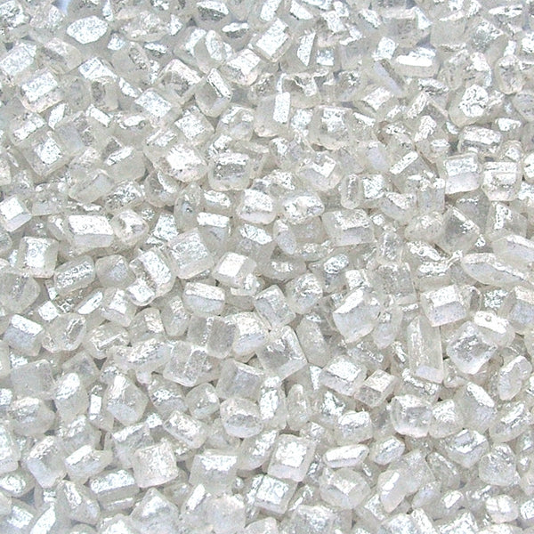 Quality Sprinkles Pearlised White Sparkling Sugar Crystals 100g