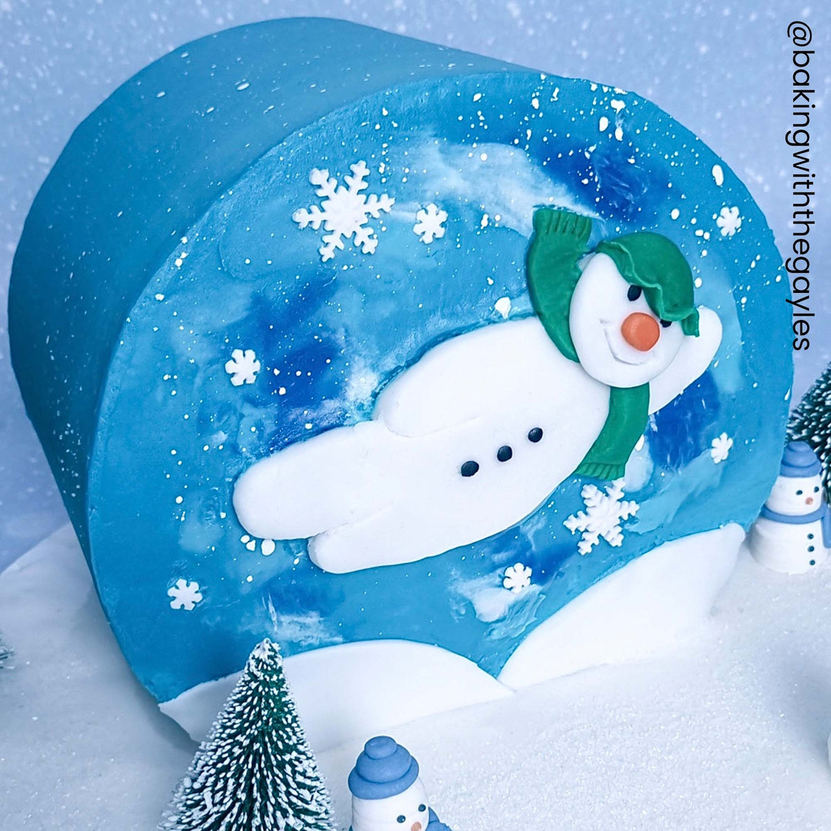Anniversary House Mini White And Blue Matt Snowflakes Sugar Toppers x 9