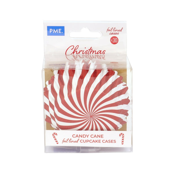 PME Candy Cane Foil Lined Cupcake Cases x 30
