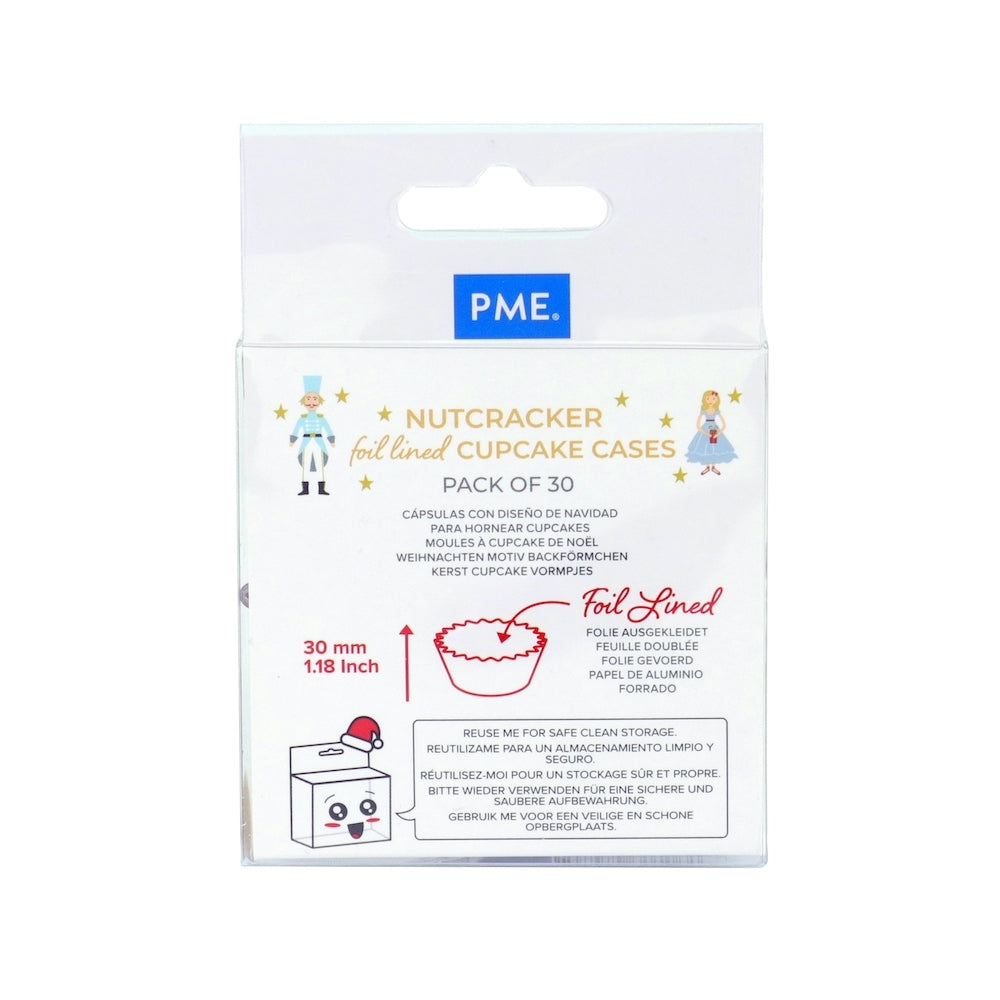 PME Nutcracker Foil Lined Cupcake Cases x 30