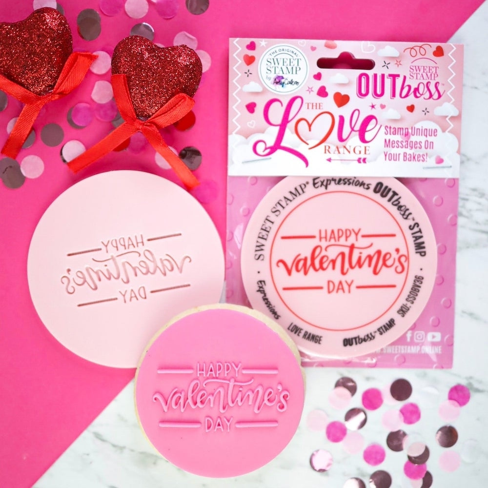 Sweet Stamp Happy Valentine's Day Banner - OUTboss Love