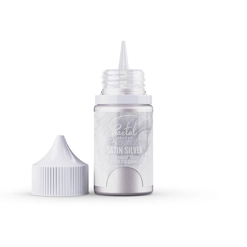 Fractal Colors ShimmAir Shine Airbrush & Icing Colour 33g - Satin Silver