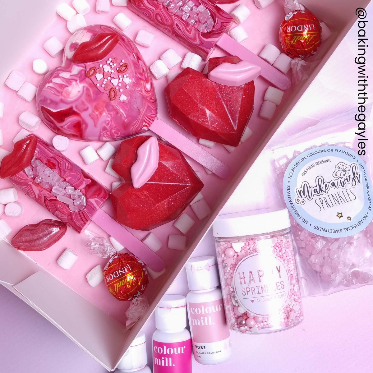 Choctastique Love Heart Geo Chocolate Mould - 6 Cavity