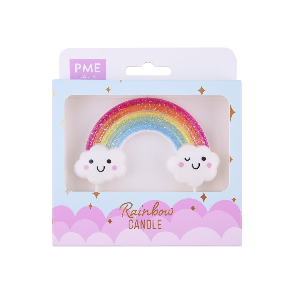PME 3D Glitter Rainbow Candle
