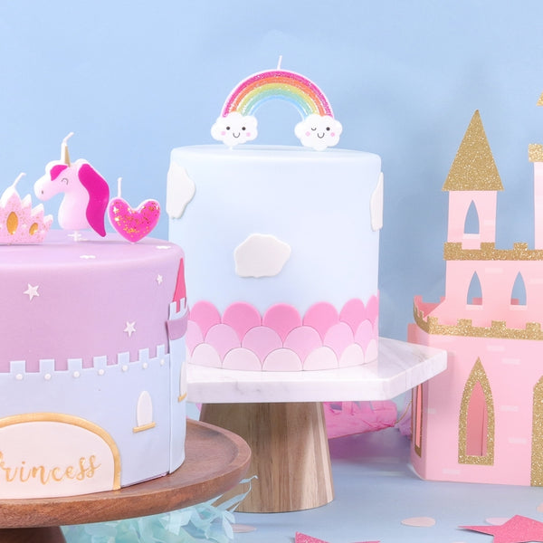 PME 3D Glitter Rainbow Candle