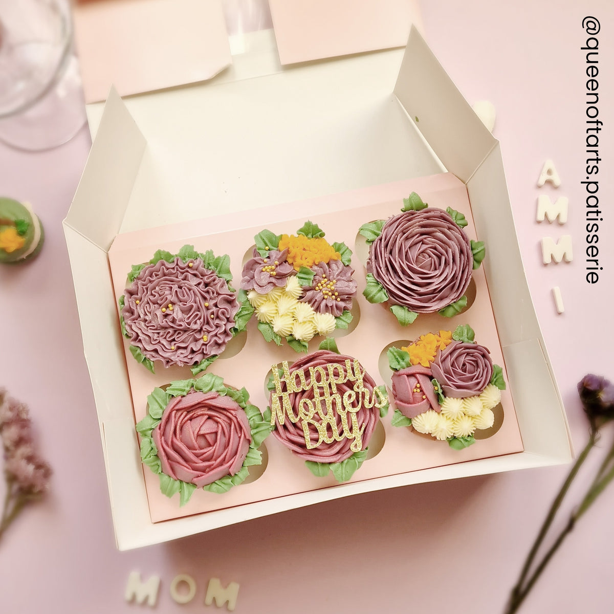 Simply Making 4" Deep Baby Pink Luxury Cupcake Box