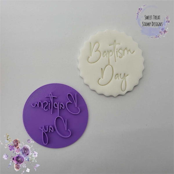 Sweet Treat Stamps Baptism Day Cupcake & Cookie Embossing Stamp