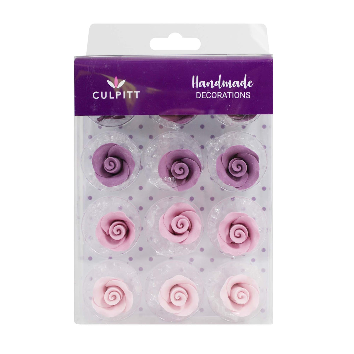 Culpitt Edible Purple Sugar Roses