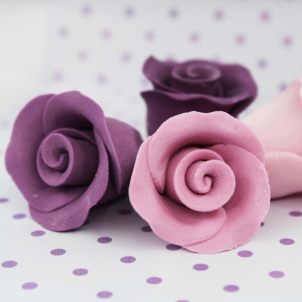 Culpitt Edible Purple Sugar Roses