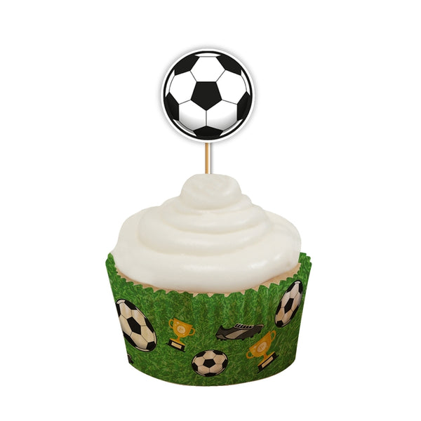 Anniversary House Football Foil Cupcake Picks x 12