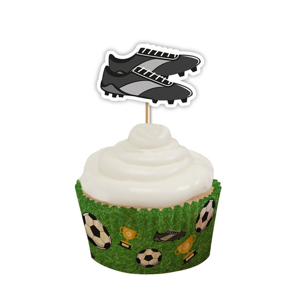 Anniversary House Football Foil Cupcake Picks x 12