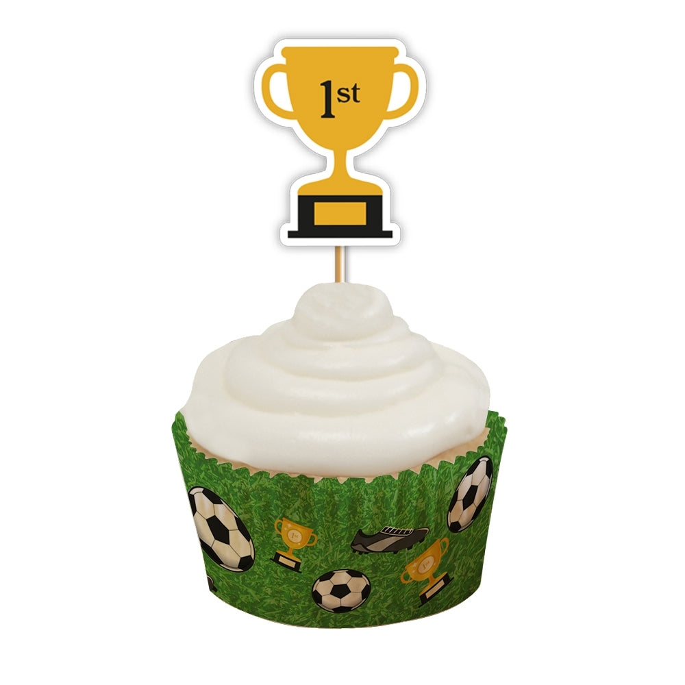 Anniversary House Football Foil Cupcake Picks x 12